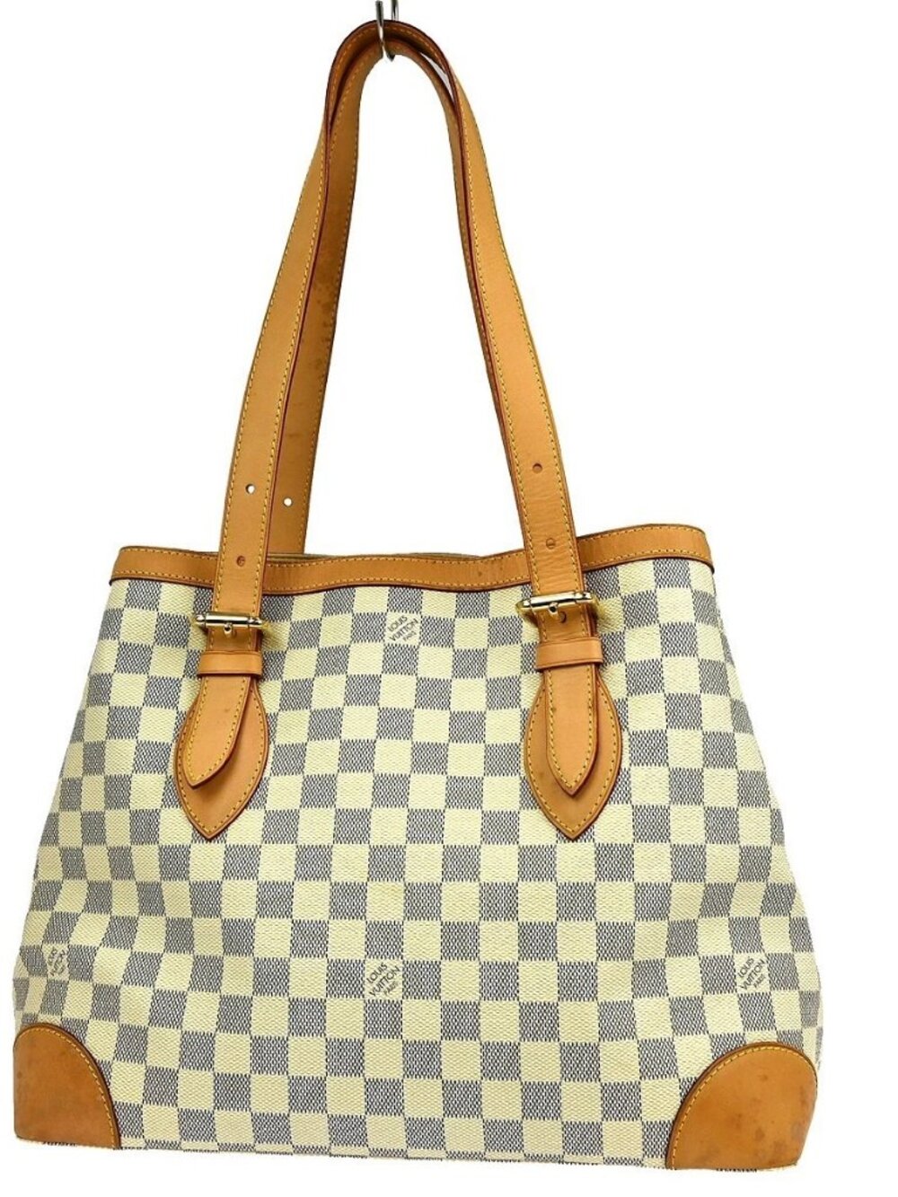 LOUIS VUITTON DAMIER AZUR HAMPSTEAD MM HANDBAG - Picture 2 of 10